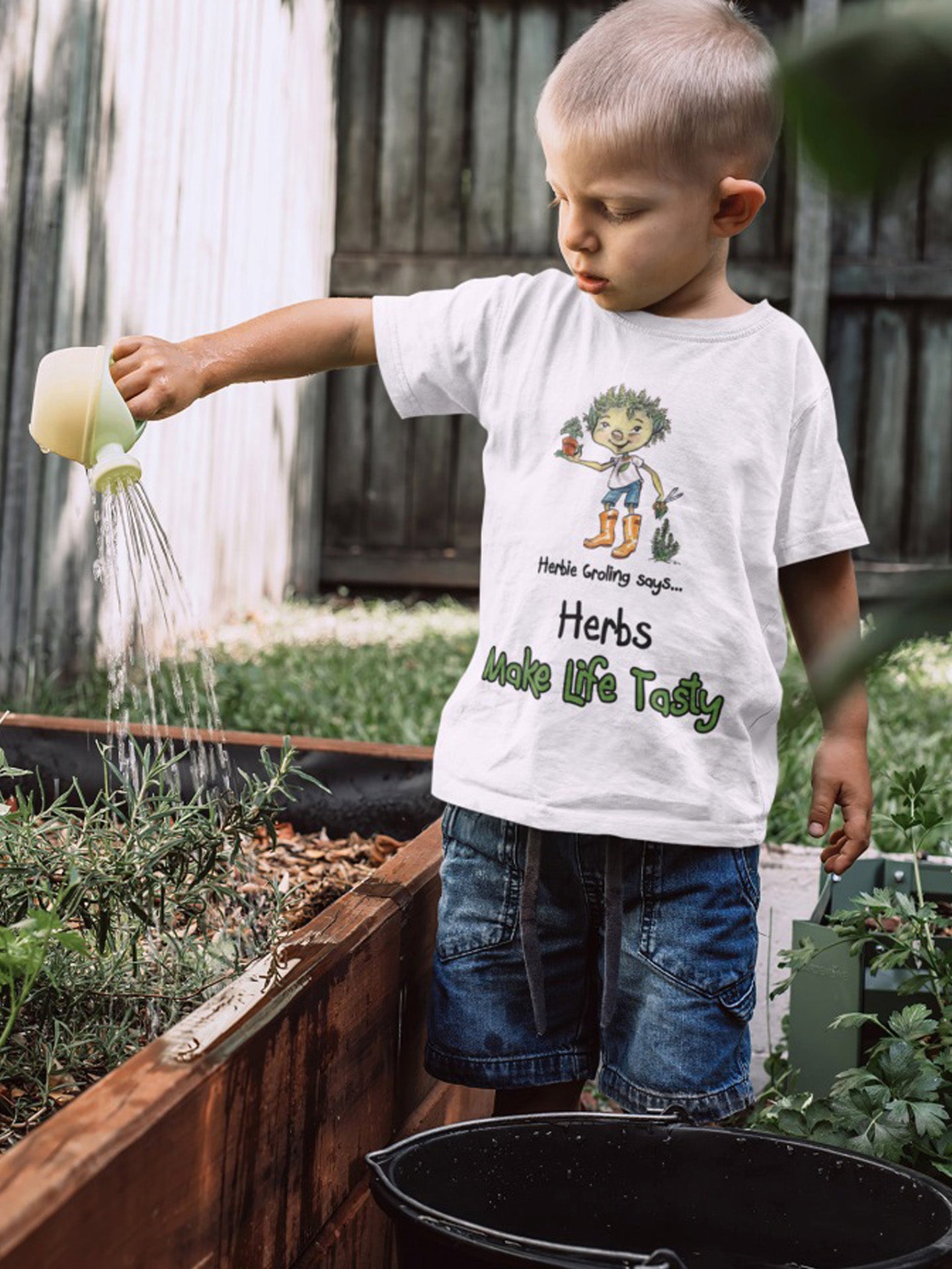 USA Herbie Groling Herbs Make Life Tasty Designer Kids T-Shirt