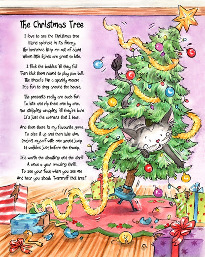 Matisse the Cat's The Christmas Tree, curious adventure poem. From the second book in the Matisse the Cat Tickly Tales series.