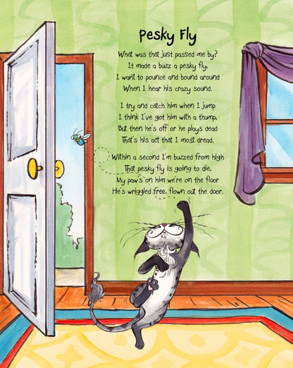 Matisse the Cat's Pesky Fly curious adventure poem. From the Matisse the Cat Tickly Tales series.