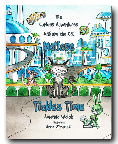 Matisse Tickles Time. Children’s picture book front cover.