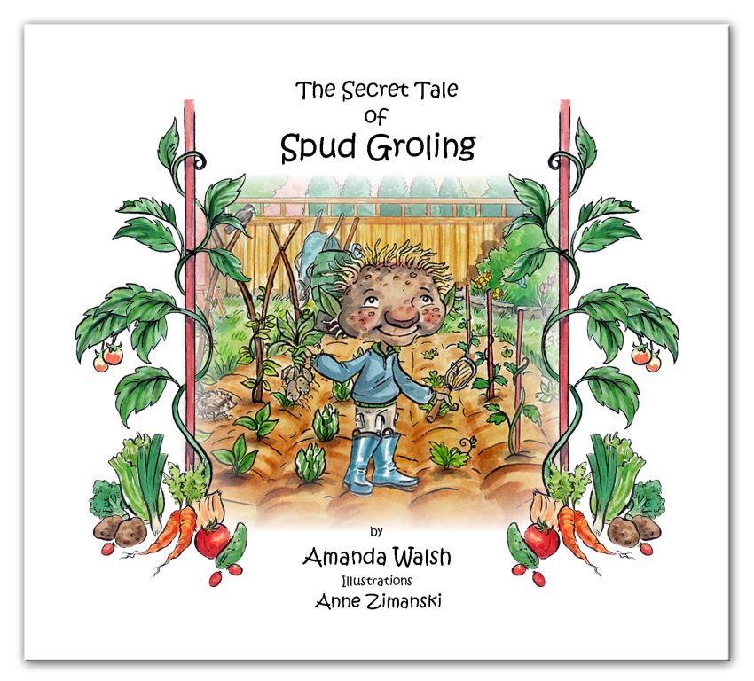 Spud Groling book front cover. A book from The Grolings Secret Tales series, by author Amanda Walsh.